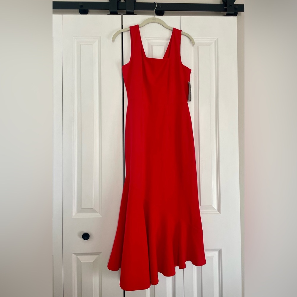 Sharagano Vibrant Red Maxi Dress
